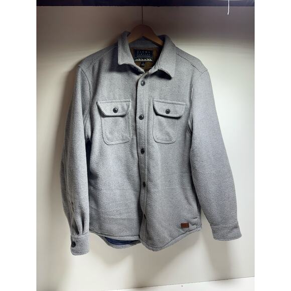 Jachs New York Men’s Wool Blend Shirt Jacket Gray Sz M Outdoor Cabin Core Lined - Picture 10 of 12